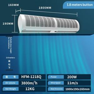 Rideau d'<span class=keywords><strong>air</strong></span> industriel à grand volume d'<span class=keywords><strong>air</strong></span>, à flux croisé, pour portes, usage commercial, 1.2m 1.5m 1.8m 2m, pour prévenir la dispersion de l'<span class=keywords><strong>air</strong></span> conditionné - Product Image 4