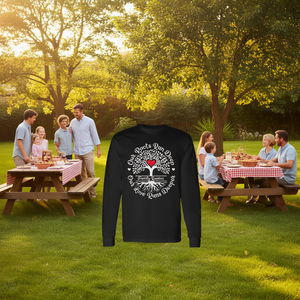 Camiseta de Manga Larga para Reunión Familiar 2025, Nuestras Raíces Son Profundas, Unisex, Cuello Redondo, Impresión Digital para Adultos - Product Image 3