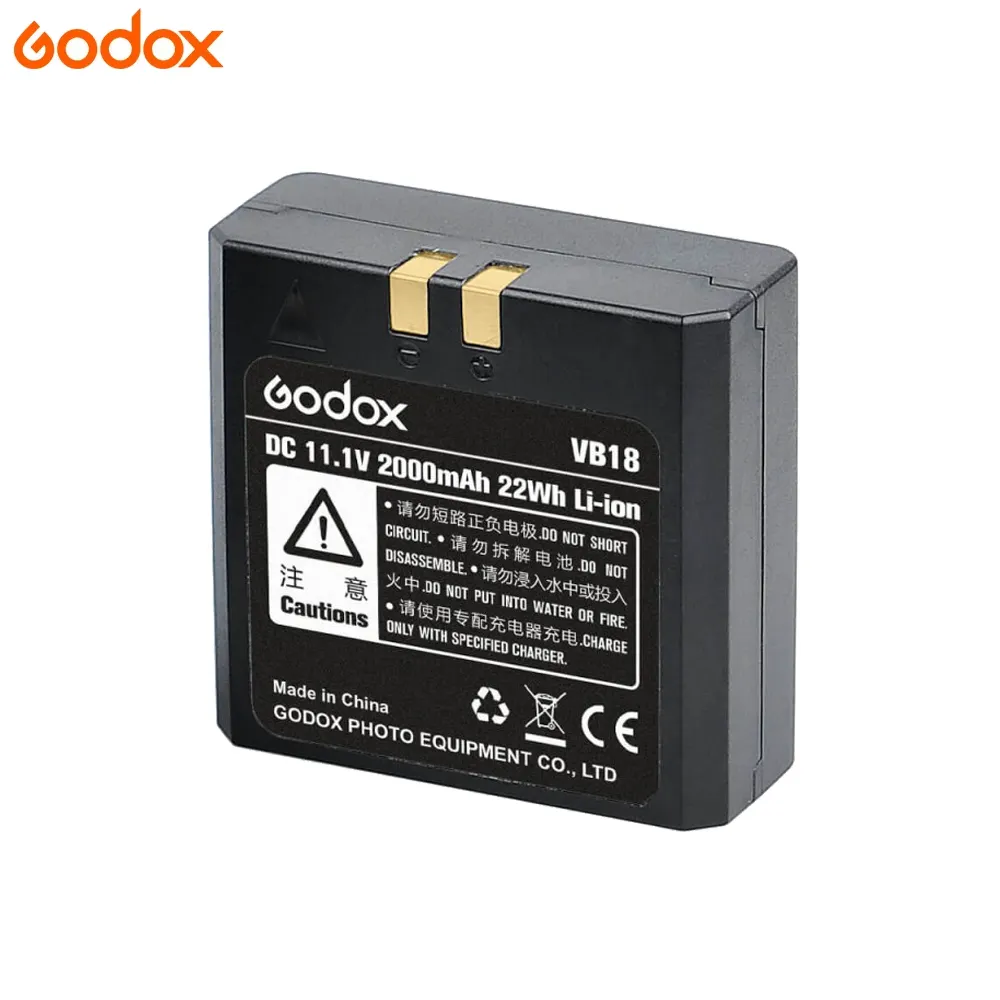 Godox VB-18 VB18 리튬 이온 배터리 팩 11.1V, 2000mAh V850II V860II 카메라 플래시 램프 650 풀 파워 플래시 시리즈