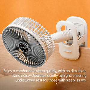 Ventilador multifuncional con clip, ventilador de escritorio recargable por USB, ventilador portátil de mano para montar en la pared, para dormitorios - Product Image 2