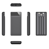Batterie externe ultra-fine 10000mAh, charge rapide 22.5W, batterie portable, écran LED, câble intégré type-C