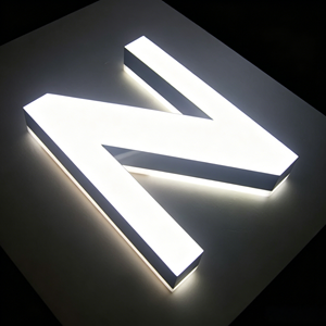 Letras Acrílicas Metálicas 3D de Acero Inoxidable, Personalización de Logotipos Mini, Letras Luminosas LED para Publicidad - Product Image 3