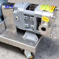 Pompe à rotor en acier inoxydable 304 avec roulement de moteur électrique, utilisée pour le broyage de beurre de cacahuète, la transformation alimentaire et la vinification
