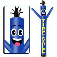 Danseur d'air personnalisé de 6 m avec tissu Oxford 210D et logo personnalisé, garantie 1 an pour la publicité en salon professionnel et les événements festifs