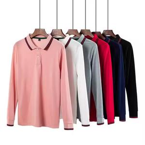 Polos imprimés par sublimation en vrac-Haut de travail à manches longues pour hommes en 100% coton - Product Image 5