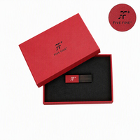 Boîte élégante pour clé USB en carton rigide noir mat avec insert en EVA - Personnalisable, épaisseur 2 mm