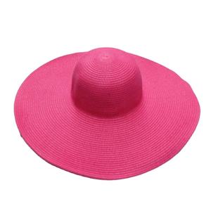 Casquette de protection solaire d'été pour femmes, motif uni, chapeau de plage <span class=keywords><strong>en</strong></span> paille souple pour les voyages et les scènes décontractées. - Product Image 4