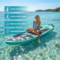 TIDETREK 350*89*15cm Planche de paddle gonflable Stand-Up Premium en promotion, Planche de surf ISUP polyvalente