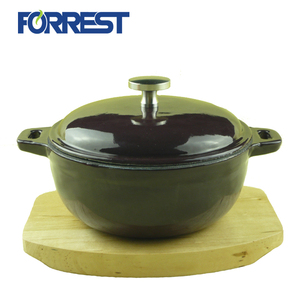 Casseruola ghisa all'ingrosso calderone in ghisa articoli da cucina all'aperto pentole da campeggio con due manici - Product Image 6