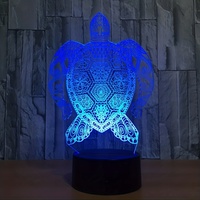 Lampe de chevet à commande tactile, design postmoderne, graphismes abstraits 3D en acrylique, illusion d'optique, support de lampe pour chambre avec base LED à intensité variable