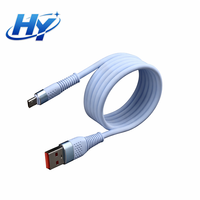 Kabel Pengisian Daya USB Mikro 3A Pengisian Cepat Silikon Lembut, Kabel Sinkronisasi Data Halus dan Fleksibel, Kabel Pengisian Daya Tahan Lama untuk Earphone