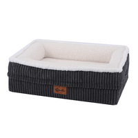 Haustier liefert Memory Foam Hund ortho pä dische Polster bett Cord wasch bar lange liegende Betten Hunde couch Schlafs ofa