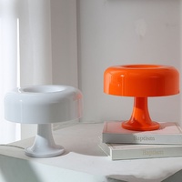 Lampe de table LED moderne en forme de champignon en ABS de luxe du Danemark avec interrupteur USB pour chambre à coucher, salon et hôtel