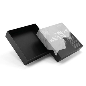 Boîte rigide personnalisée avec couvercle et base dégradés noir et gris, boîte cadeau de luxe pour vin avec texte allemand imprimé, pour ensemble de spiritueux - Product Image 4