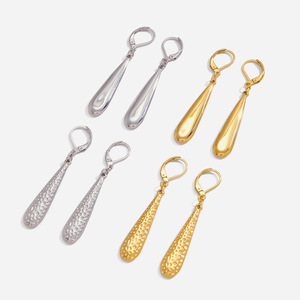 ต่างหูจี้รูปหยดน้ำ สแตนเลส โลหะผสมสังกะสี ต่างหูแบบห้อย เครื่องประดับสำหรับงานปาร์ตี้ รูปทรงหยดน้ำ ต่างหูแฟชั่น - Product Image 1