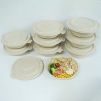 Pâte à papier biodégradable déjeuner conteneur canne à sucre bagasse récipient alimentaire vaisselle jetable