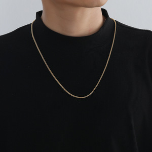 โซ่หน้าและหลังขนาด 2 มม., สร้อยคอฮิปฮอป, เครื่องประดับชุบสูญญากาศ, โซ่จี้, โซ่หน้าและหลังสแตนเลส - Product Image 3