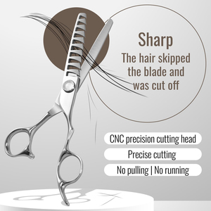 Premium Upgraded Vg10 6" Right-Handed Hairdressing Scissors Chunker Hair <b>Thinning</b> <b>Mirror</b> Polished Stainless Steel - Product Image 2