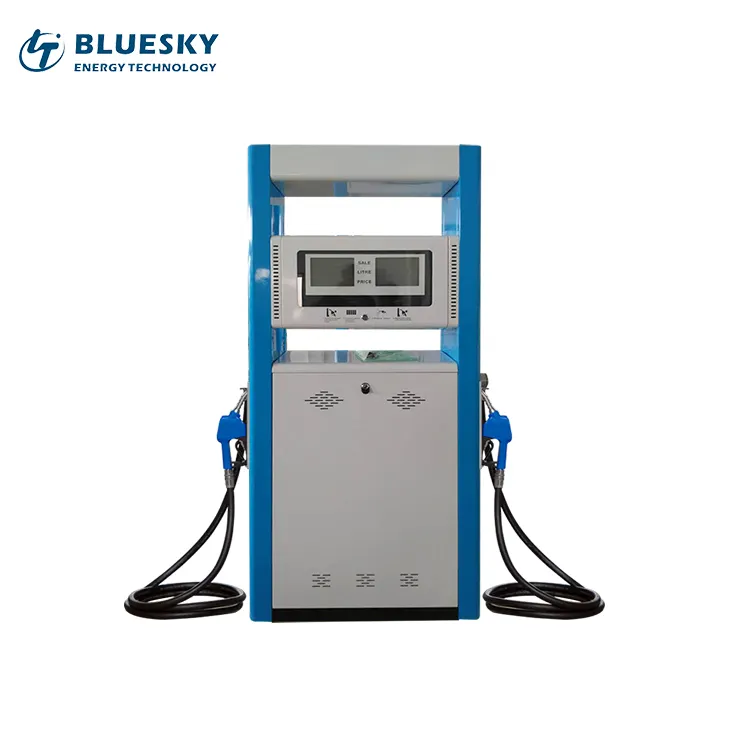 चीन निर्माता गैस स्टेशन उपकरण चार प्रदर्शित दो पंप ईंधन डिस्पेंसर