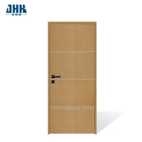 Bande de JHK-F01-GA-1Aluminum 2 panneaux PVC porte battante usine couleur simple MDF porte en bois portes intérieures modernes bonne qualité