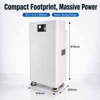 ShanKi Y6 Blanc Vertical En Stock 48V 314Ah LiFePO4 16KWH Boîtier de Batterie DIY en Métal avec Écran LCD pour Système Solaire Résidentiel