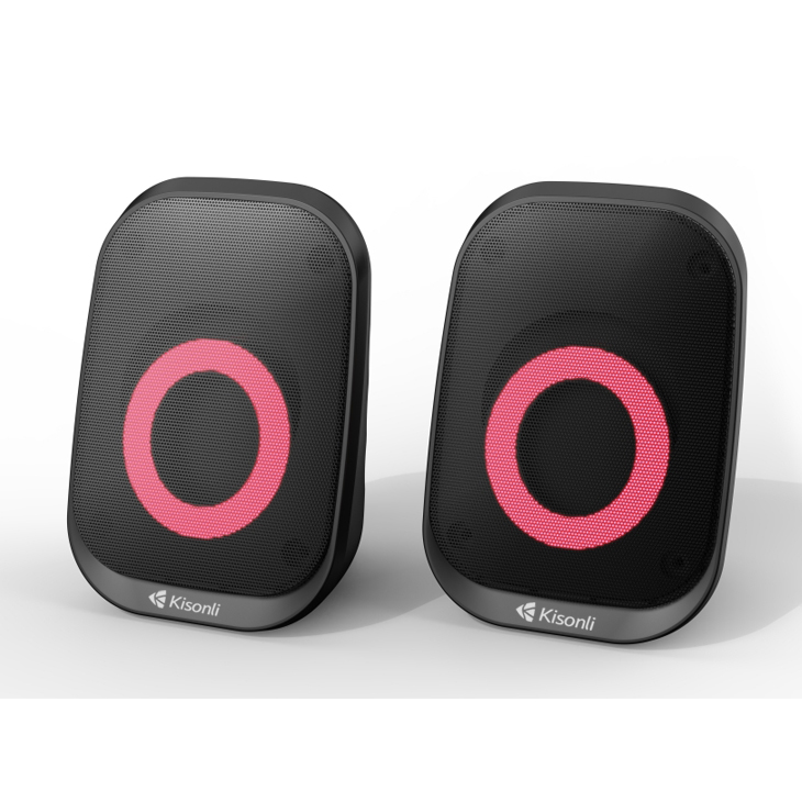 Kisonli X7 2.0 スピーカー ポータブル RGBライト付き 3.5mm接続