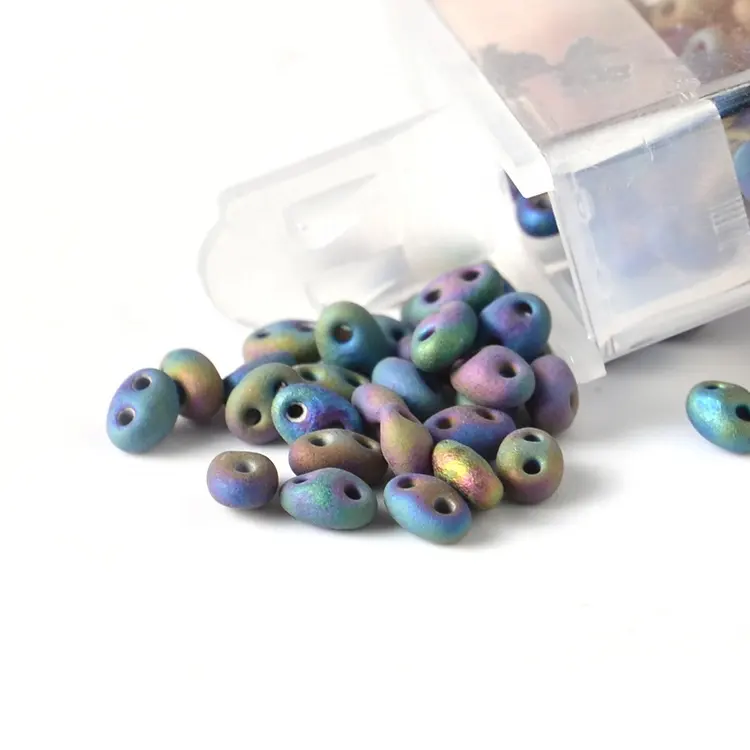Nuovo 10g/tubo di Cristallo Perline Perle di Vetro Ceco con Due Fori Perline FAI DA TE Accessori