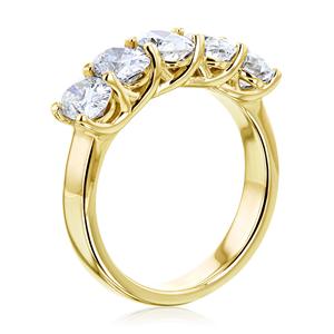 Anillo de boda para mujer SGARIT personalizado con diamante cultivado en laboratorio de corte ovalado de 2.0 ct, banda de eternidad de 5 piedras, oro sólido de 18K, certificado NGTC. - Product Image 2