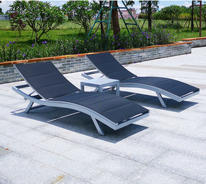 Tumbona de Playa Moderna de <span class=keywords><strong>Aluminio</strong></span>, Ergonómica, Curva, con <span class=keywords><strong>4</strong></span> <span class=keywords><strong>Posiciones</strong></span> Ajustables, en Forma de S, para Uso Junto a la Piscina, Hotel y Villa - Product Image 2