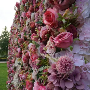 Vendite dirette di fabbrica artificiale arrotolare la parete floreale sfondo decorativo di diserbo ambientale muro di protezione del fiore