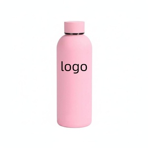 Custom Logo Orange 500ml Drinking Bottle Double Wall Vacuum Stainless Steel Drink Flask Termos Insulated Sport Water Bottle GYM - Product Image 1