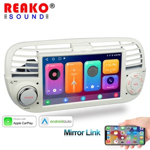 Autoradio Multimediale 7'' 2+32GB con Carplay, Android Auto, DSP, Wifi, GPS, Radio FM per <span class=keywords><strong>Fiat</strong></span> 500 2007-2015, Bianco - Product Image 1