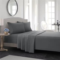 Ensemble de draps plats en fibres chimiques pour massage, personnalisé, 4 pièces, taille Twin, Full, Queen, King, pour hôtel et usage domestique