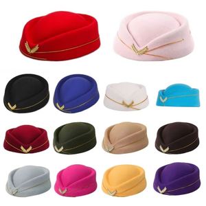 Tenues d'hôtesse de l'air pour enfants, bérets, uniformes de cosplay pour fêtes, chapeaux, vêtements, accessoires de fête - Product Image 6