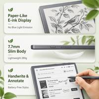 Layar E-Reader E-ink Carta 300PPI |   Layar Anti-Silau Seperti Kertas |   Panel Digital Zero Strain untuk Perpustakaan Sekolah & Membaca Dalam Waktu Lama