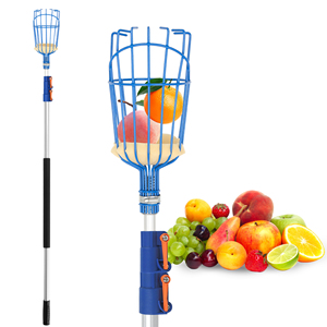 <span class=keywords><strong>Manche</strong></span> télescopique manuel DIY OEM <span class=keywords><strong>avec</strong></span> panier en acier inoxydable pour la cueillette des fruits dans les vergers, longueur personnalisable - Product Image 2