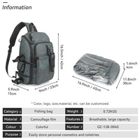 Sac à dos de pêche en gros, sac de transport pour matériel de pêche, 42*23*15cm, OEM/ODM disponible