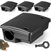 Stations d'appât réutilisables pour rats, boîtes anti-rongeurs robustes pour intérieur et extérieur, bloquant les souris et les rats