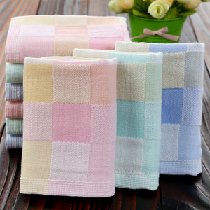 Toallita de algodón a cuadros para bebé, 27x50 cm, toalla de secado rápido y agradable para la piel, para uso como regalo para niños - Product Image 4