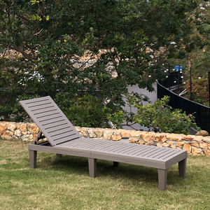 Açık veranda bahçe setleri şezlong şezlong ahşap görünümlü mobilya şezlong - Product Image 3