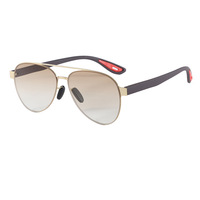 Lunettes de soleil tendance personnalisées, lunettes de soleil rétro UV400, monture métallique complète, lunettes de soleil classiques tendance, verres métalliques pour l'extérieur