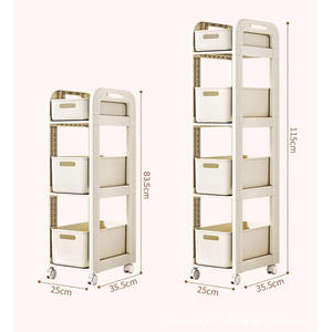 Étagère silencieuse pour <span class=keywords><strong>cartable</strong></span>, chariot à livres mobile, étagère de rangement, armoire domestique, support à roulettes sous table - Product Image 3