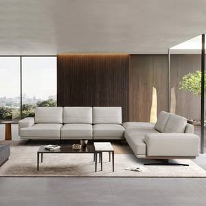 Minimalist isches mehrsitziges Leders ofa Kombination Modernes einfaches Wohnzimmer First Layer Rindsleder sofa - Product Image 1