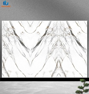 Nouvelle Collection 2026 : Dalles en Pierre Frittée Polie 1600x3200x12mm Gris Foncé/Blanc/Brûlé Or Antidérapantes et Résistantes aux Acides pour Revêtements de Sol et Murs - Product Image 1