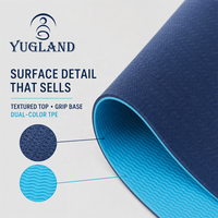 Tapete de Yoga Yugaland de Doble Color de Recuperación Rápida, Antideslizante, para Pilates, Gimnasio, Ejercicio, Venta al Por Mayor de Fábrica