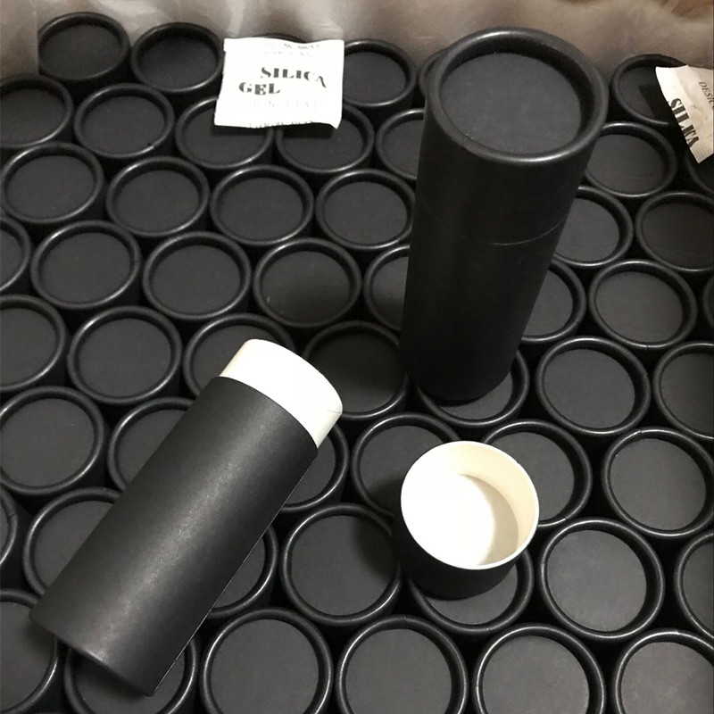 100% Biodegradable No Plastic 75g Black Deodorant Stick Container Push Up Sure Deodorant Paper Tube