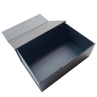 Boîte cadeau magnétique rigide et plate de couleur noire en stock, faible MOQ, pour emballage cadeau
