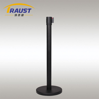 2m 5m Ceinture rétractable Ligne de file d'attente Poteaux métalliques Barrières de trafic pour queue de contrôle Poteau de barrière Stanchion