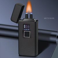KY Métal Extérieur Coupe-Vent Plasma Usb Briquet Détection D'empreintes Digitales Intelligent Rechargeable Briquet Électrique pour Cigare