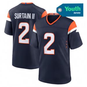 Maglie da Football Americano di Alta Qualità per Giovani e Bambini, Denver 10 Bo Nix 2 Patrick Sultan-II, Cucite - Product Image 5